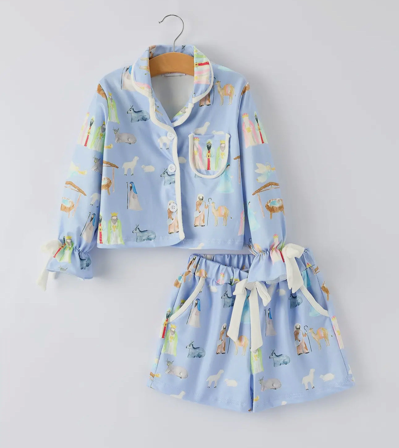 RTS- Nativity Pajama with bows