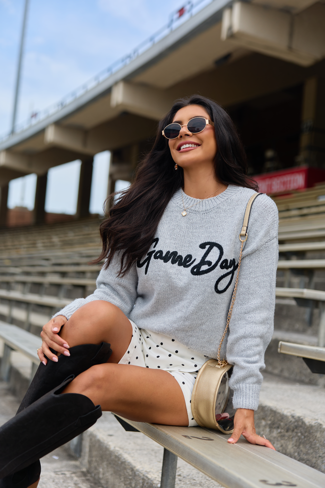 So Excited For Game Day Grey Sweater SALE
