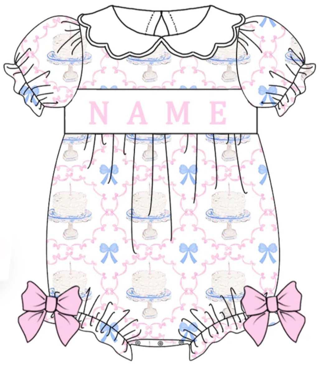 PO- CUSTOM Sweet Celebration smocked bubble