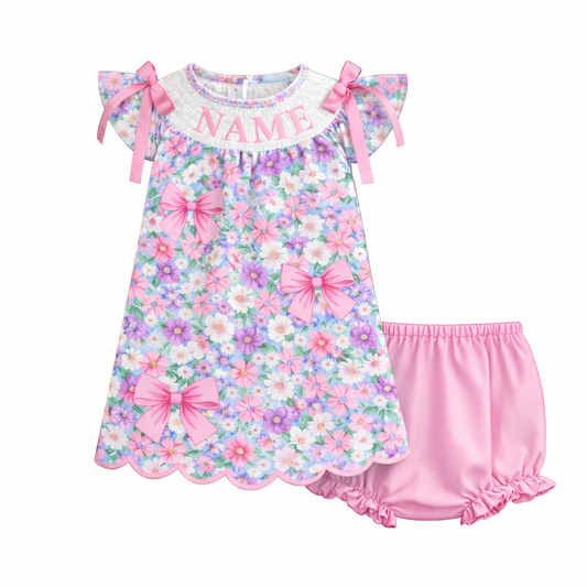 PO- CUSTOM Baby Doll Blooms Bloomer Set