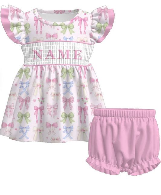 PO- CUSTOM Pastel Bow Bloomer set