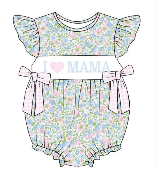 I Love Mama Floral Bubble