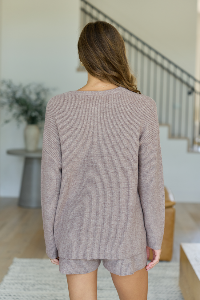 Sign Of The Times Sweater Set Taupe