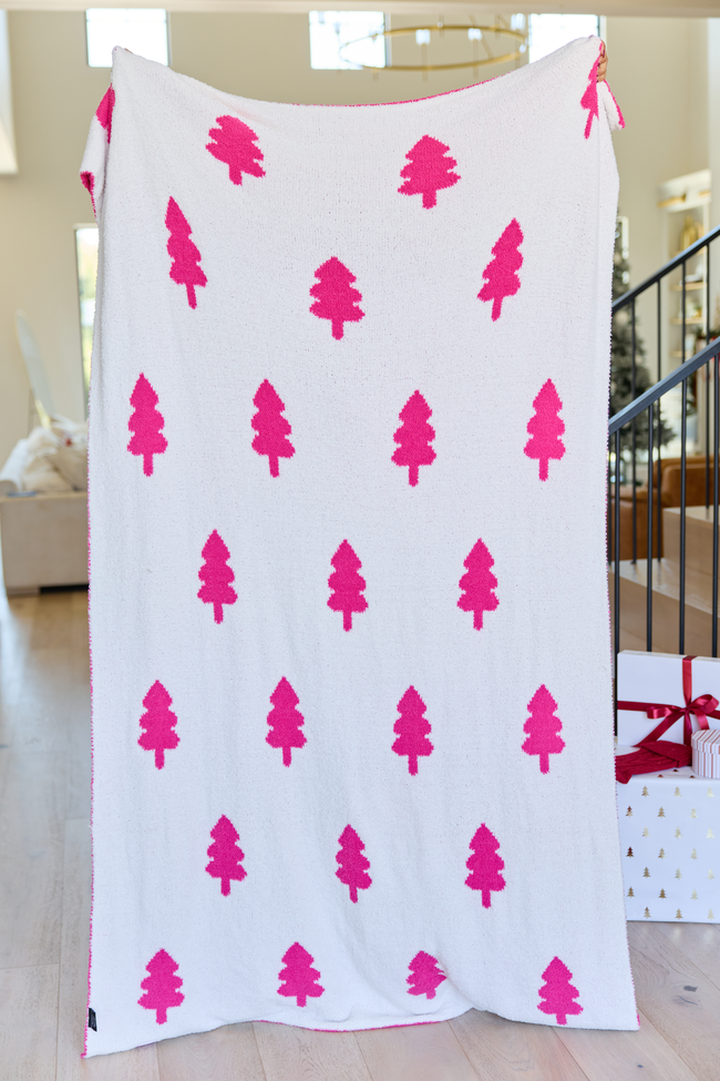 Make Me Believe Pink Tree Blanket