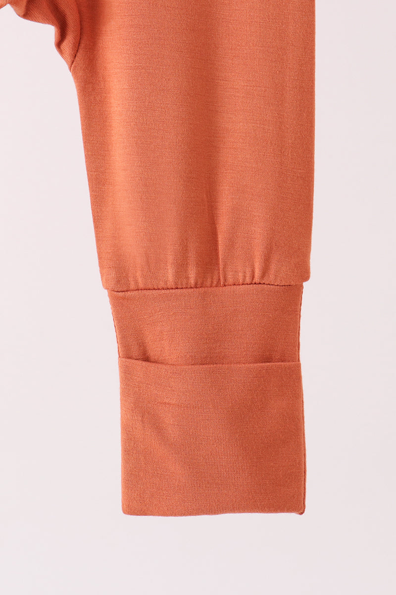 Caramel zipper bamboo romper