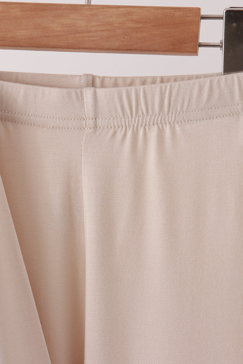 Beige bamboo pajama set