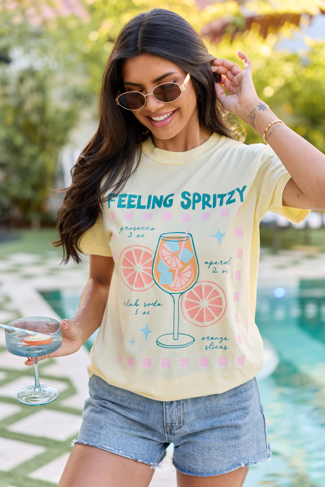 Feeling Spritzy Yellow Comfort Colors Graphic Tee