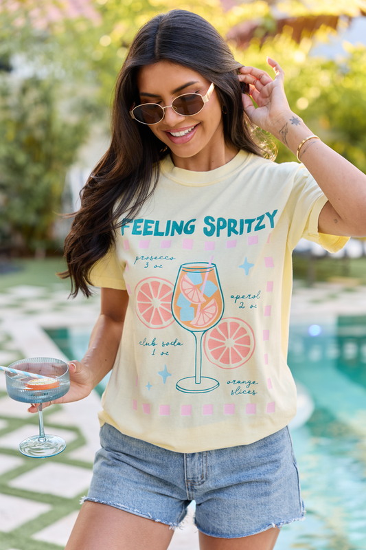 Feeling Spritzy Yellow Comfort Colors Graphic Tee