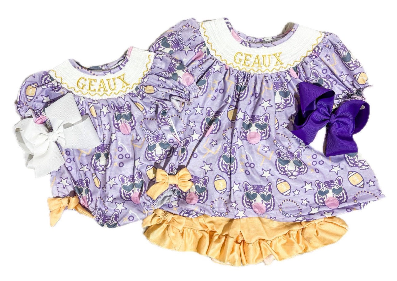 Preppy Geaux Smock
