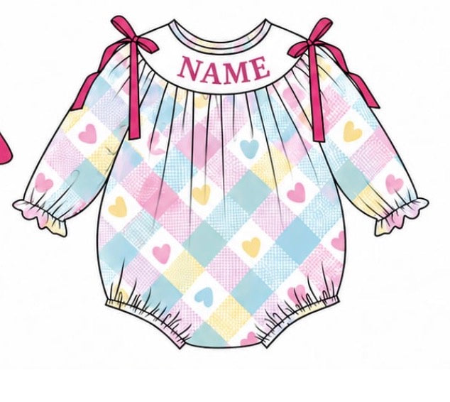 PO- CUSTOM Checkered Pastel Valentine Bubble