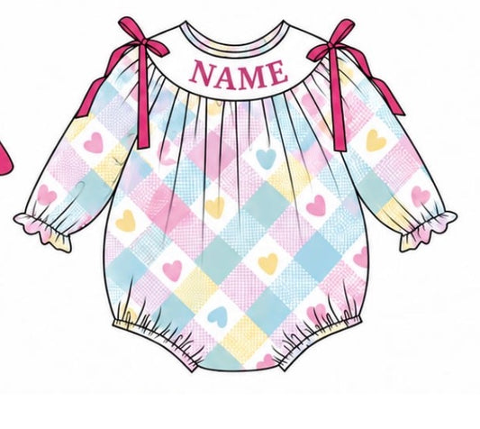 PO- CUSTOM Checkered Pastel Valentine Bubble