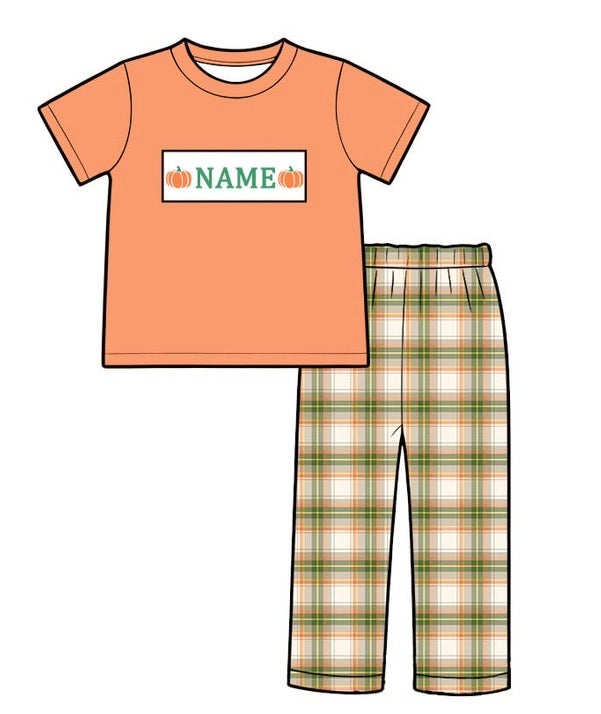 PO- CUSTOM Petals & Pumpkins Boys Pants Set