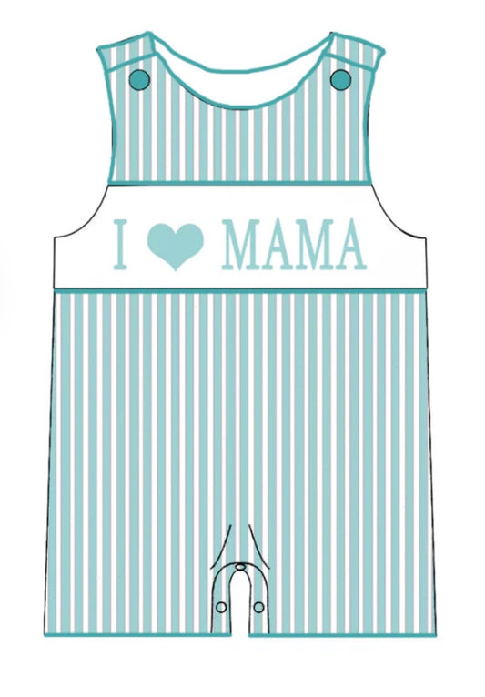 "I Love Mama" boy romper
