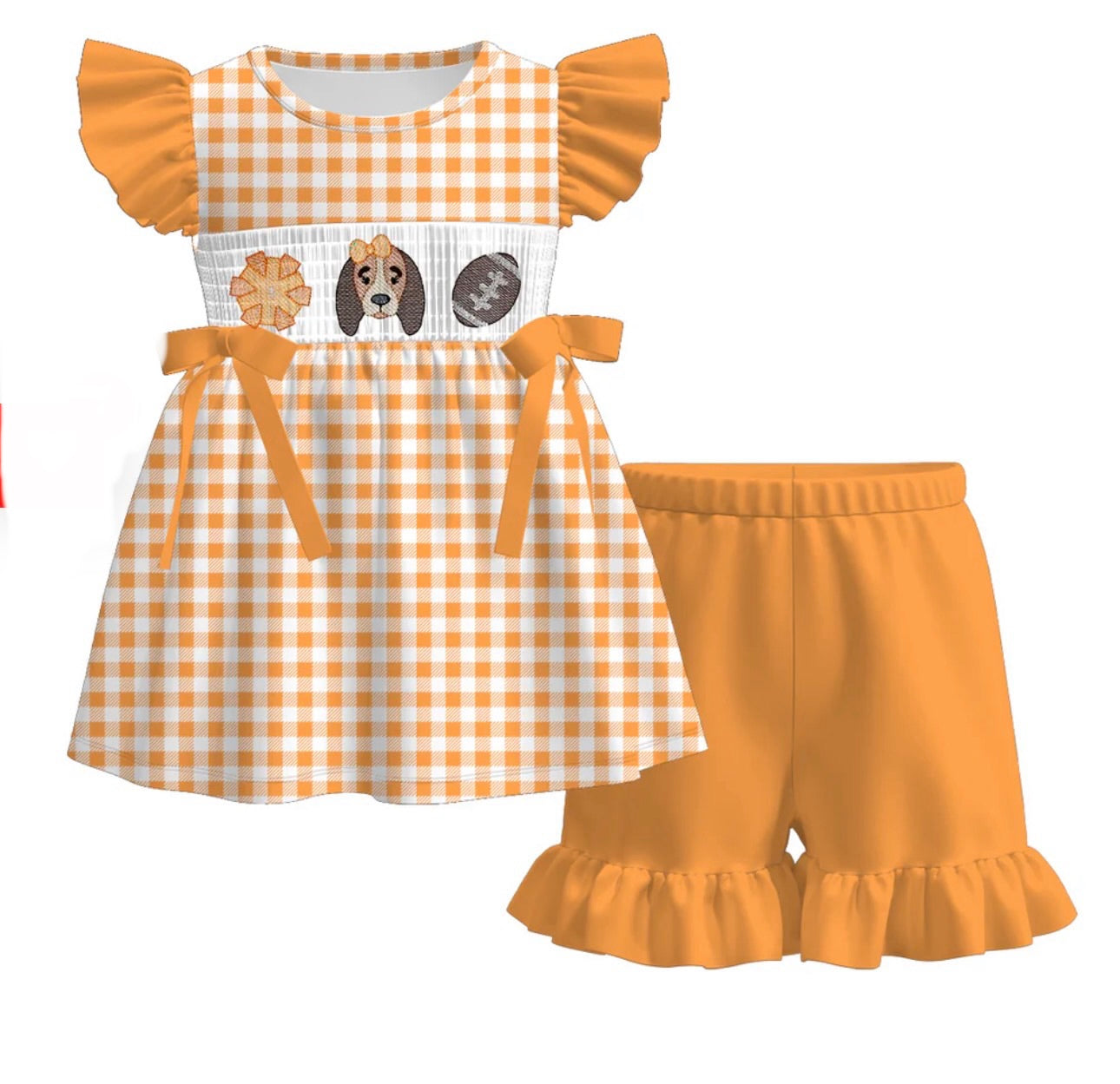 PO- Tennessse Vols Smocked Shorts Set
