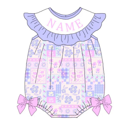 PO- CUSTOM SMOCKED SWEET PEONY PATCHWORK BUBBLE