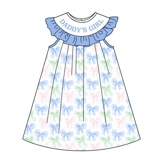 PO- Daddy's Girl Pastel Bows Dress