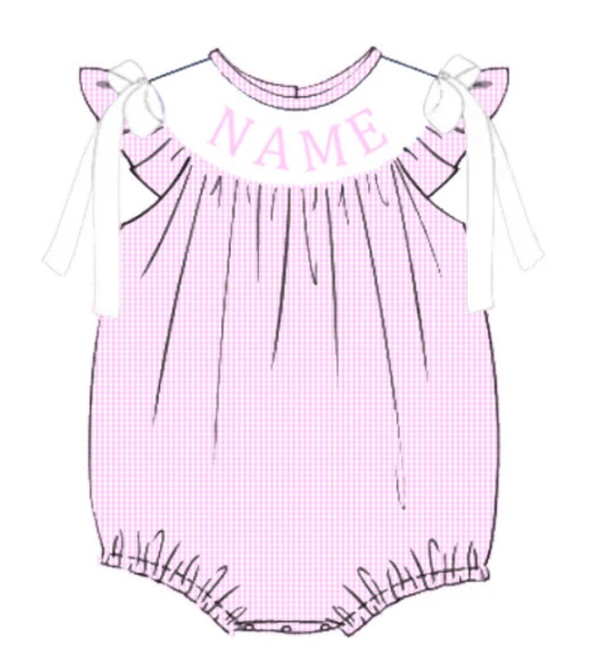 PO- Custom Pink Gingham Bubble