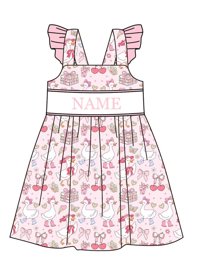 PO- CUSTOM Pink Silly Goose Ruffle Dress