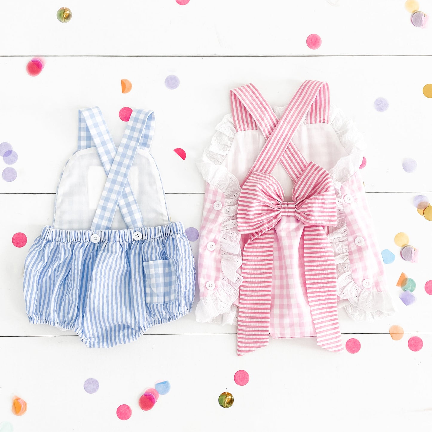 Baby Boy First Birthday Outfit – Smocked Blue Birthday Bubble