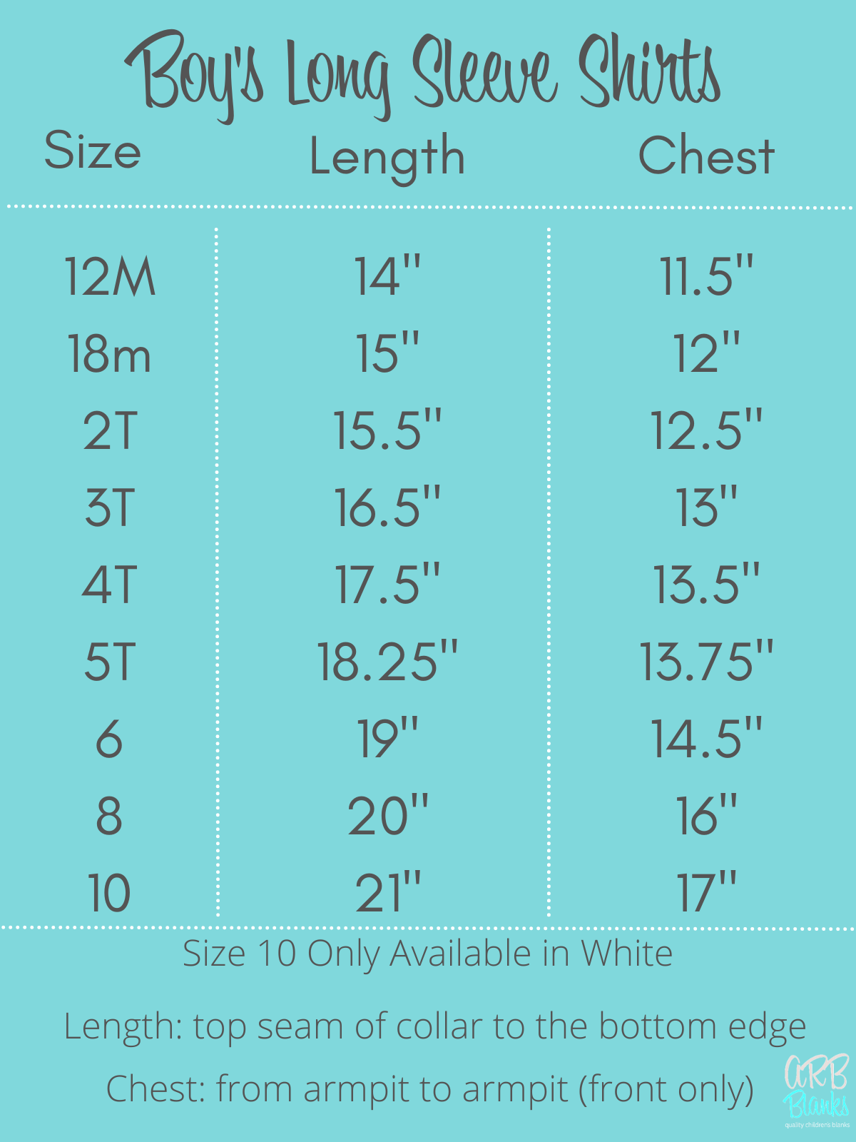 Boy's Poly/Cotton Shirt – White Blank | Short & Long Sleeve | Sizes 12m–10Y