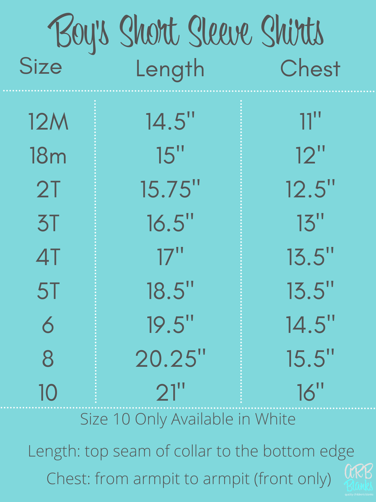 Boy's Short Sleeve Shirt (Colors)