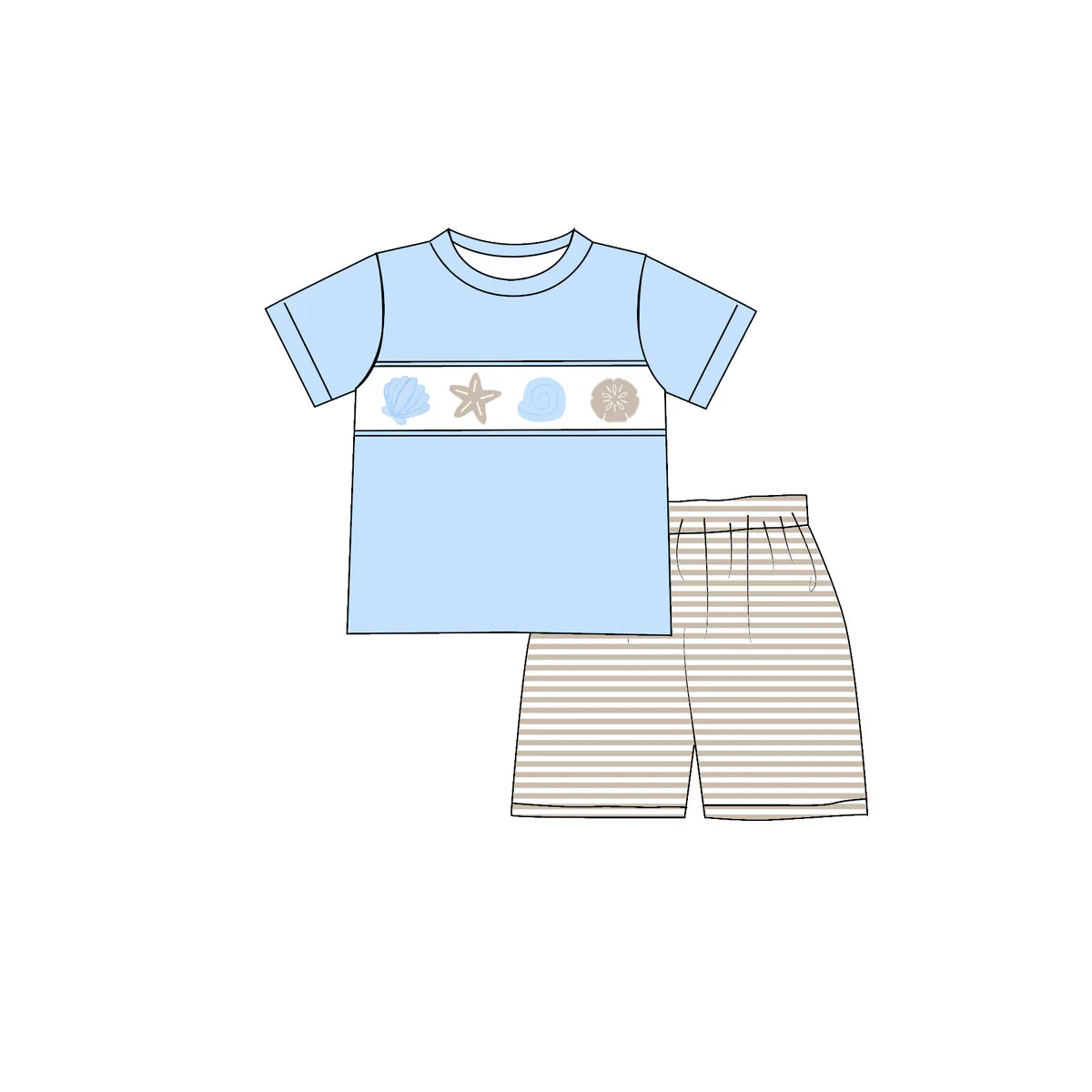 PO- Summer Lovin' boys shorts set