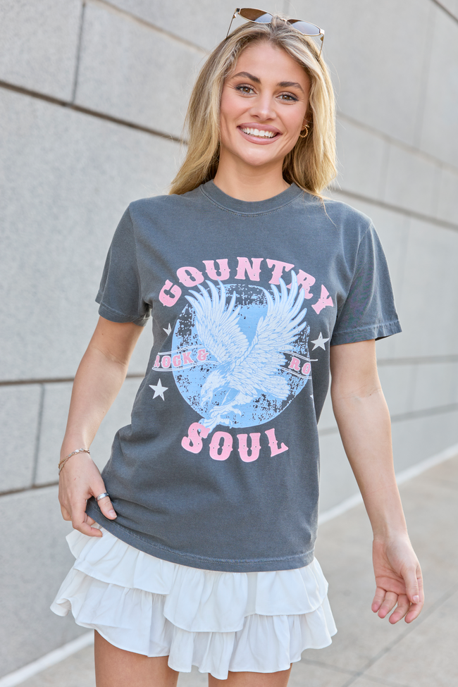 Country Soul Dark Grey Comfort Colors Graphic Tee