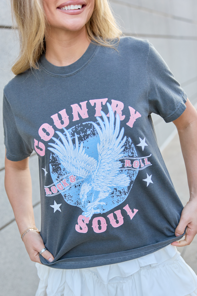 Country Soul Dark Grey Comfort Colors Graphic Tee