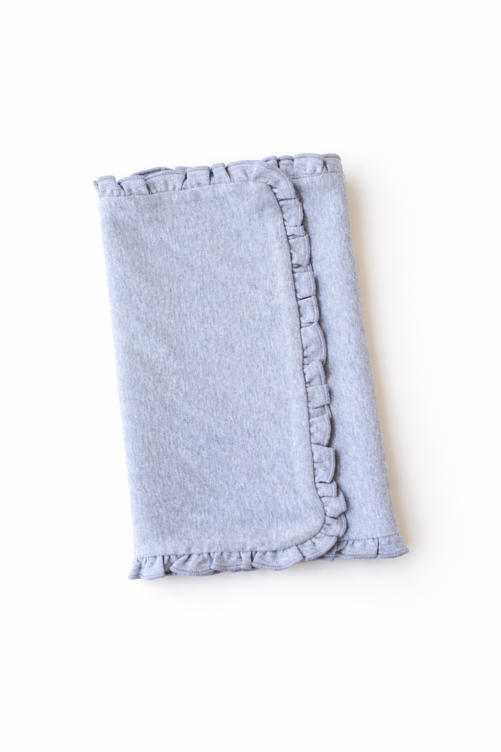 Ruffle Baby Burp Cloth -- Cotton & Chenille Boutique Blank | 7 Colors | Embroidery Ready