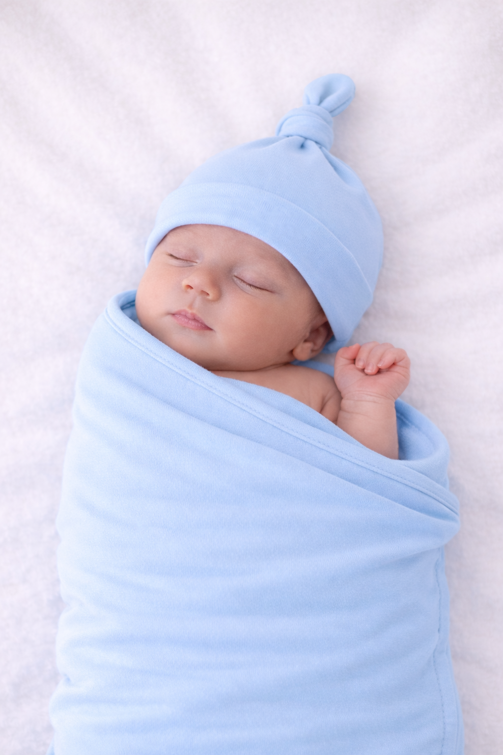 Baby Knot Hat – 100% Cotton Blank | 11 Colors | Embroidery & Monogram Ready | Newborn–3M