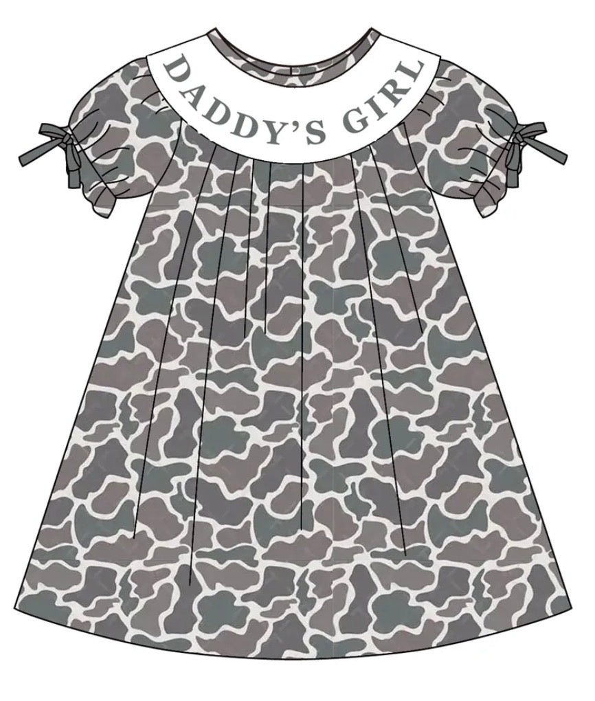 PO- Daddy's girl camo dress