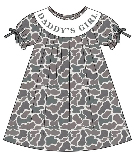 PO- Daddy's girl camo dress