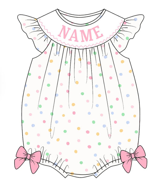 PO-CUSTOM POLKA DOT & BOWS BUBBLE
