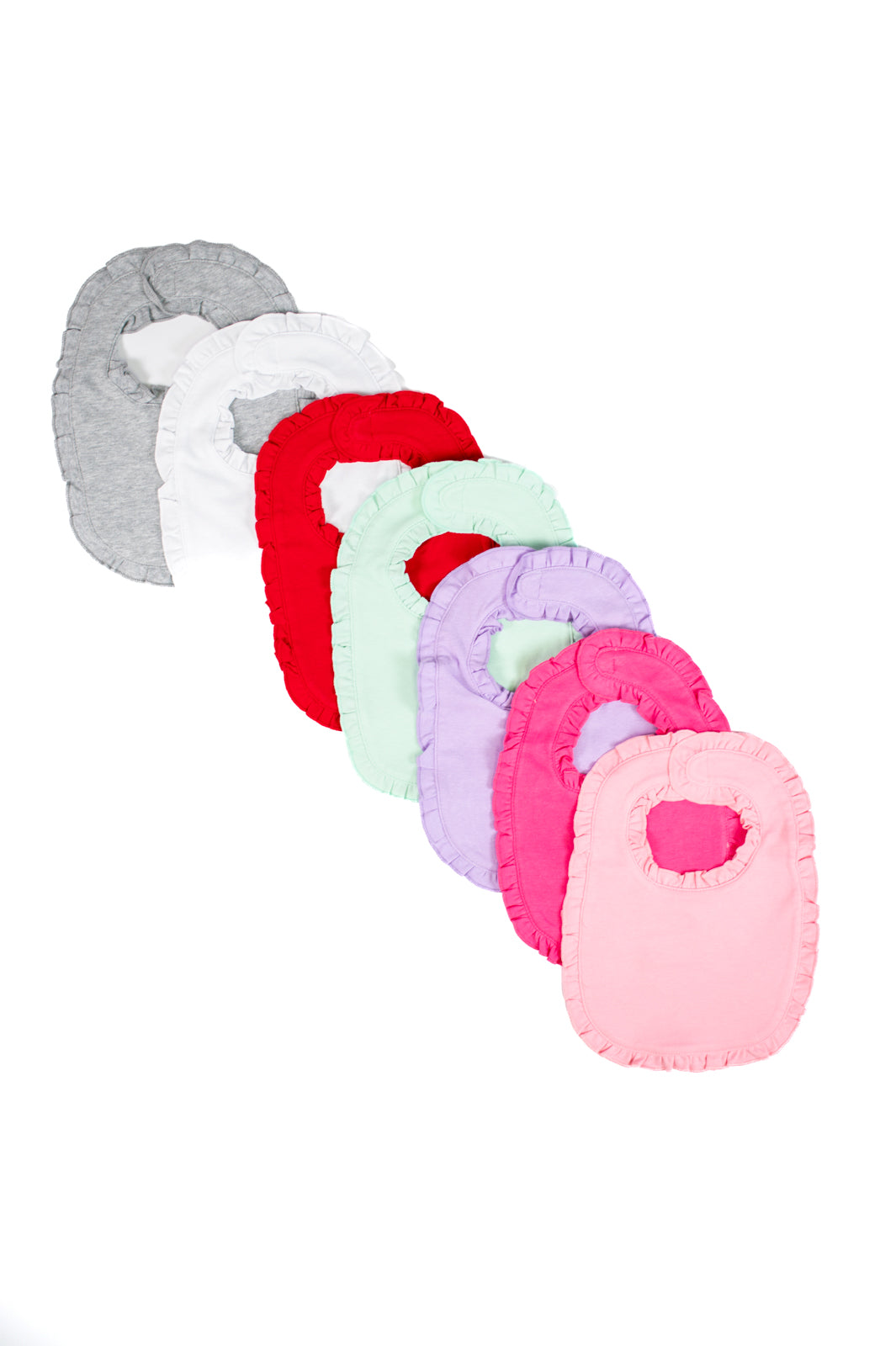 Ruffle Baby Bib – Cotton & Chenille Boutique Blank | 7 Colors | Embroidery & Monogram Ready