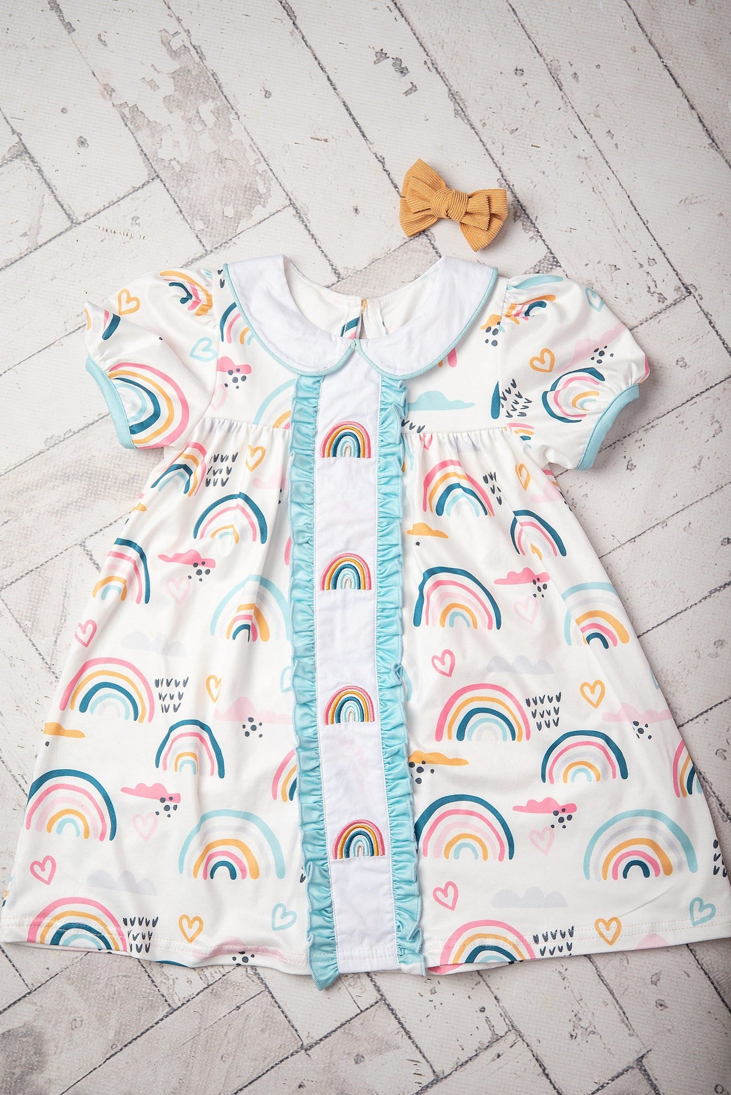 Rainbow Collared Dress