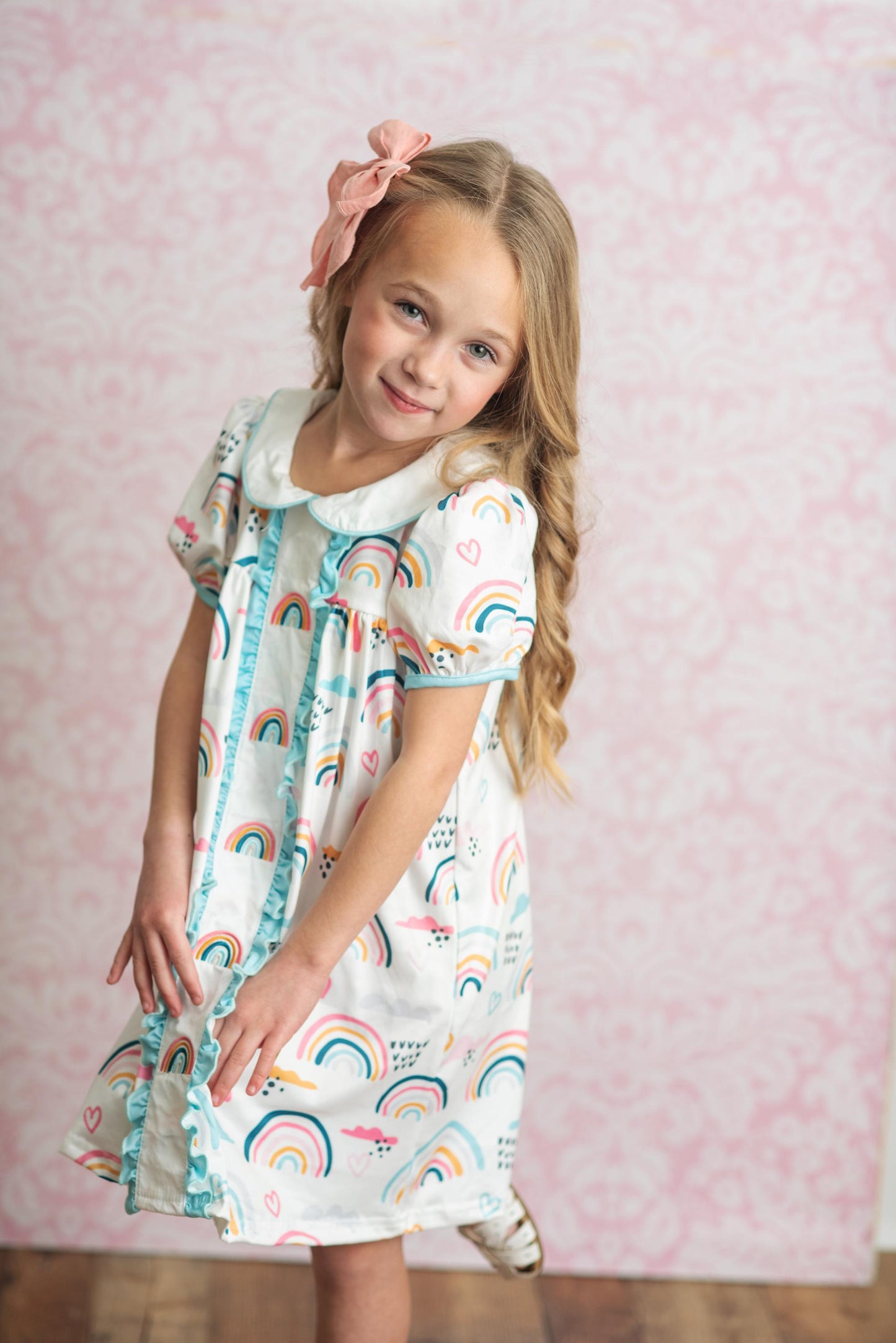 Rainbow Collared Dress