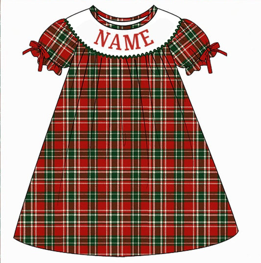 PO- CUSTOM Christmas Cheer Plaid Dress
