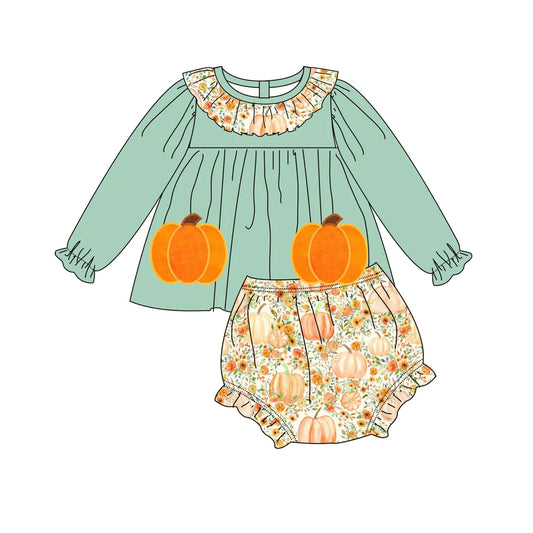 PO- Harvest Pumpkin Appliqué Bloomer Set