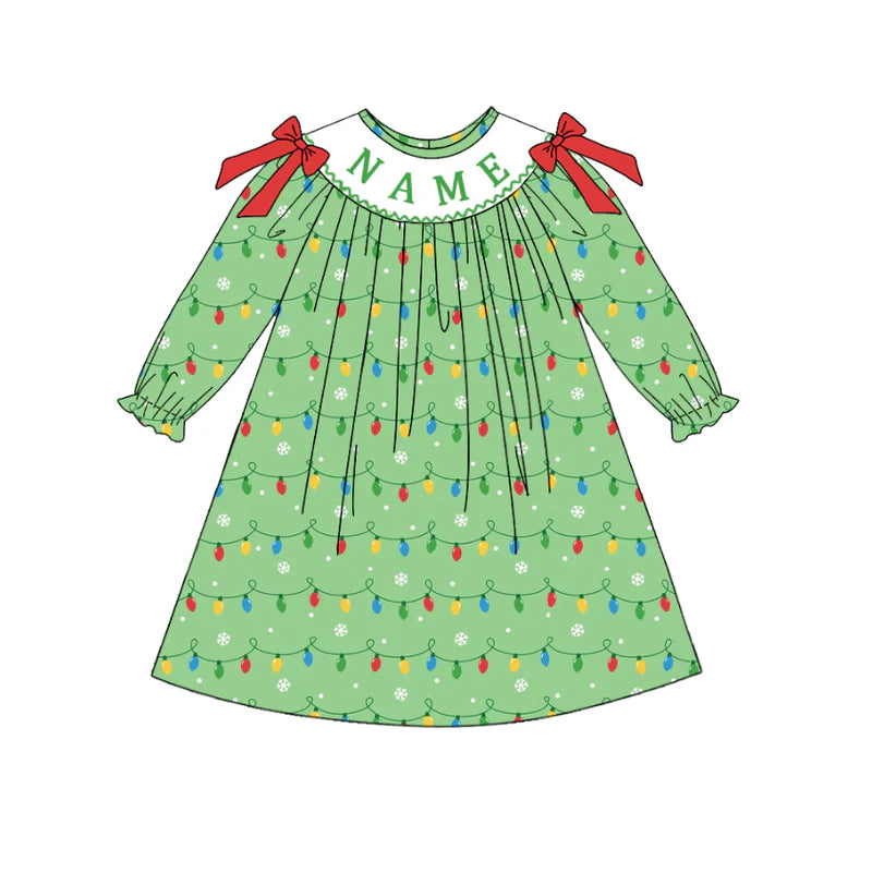 PO- CUSTOM Green Merry & Bright Dress
