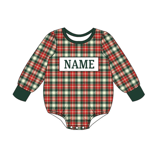 PO- CUSTOM Cozy Christmas Classic Plaid Romper