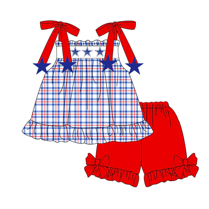 PO- Star Spangled Sweetie Girls Shorts Set