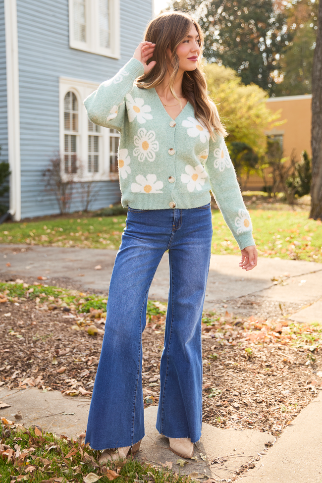 My Favorite Stetchy Dark Wash Relaxed Flare Jeans FINAL SALE