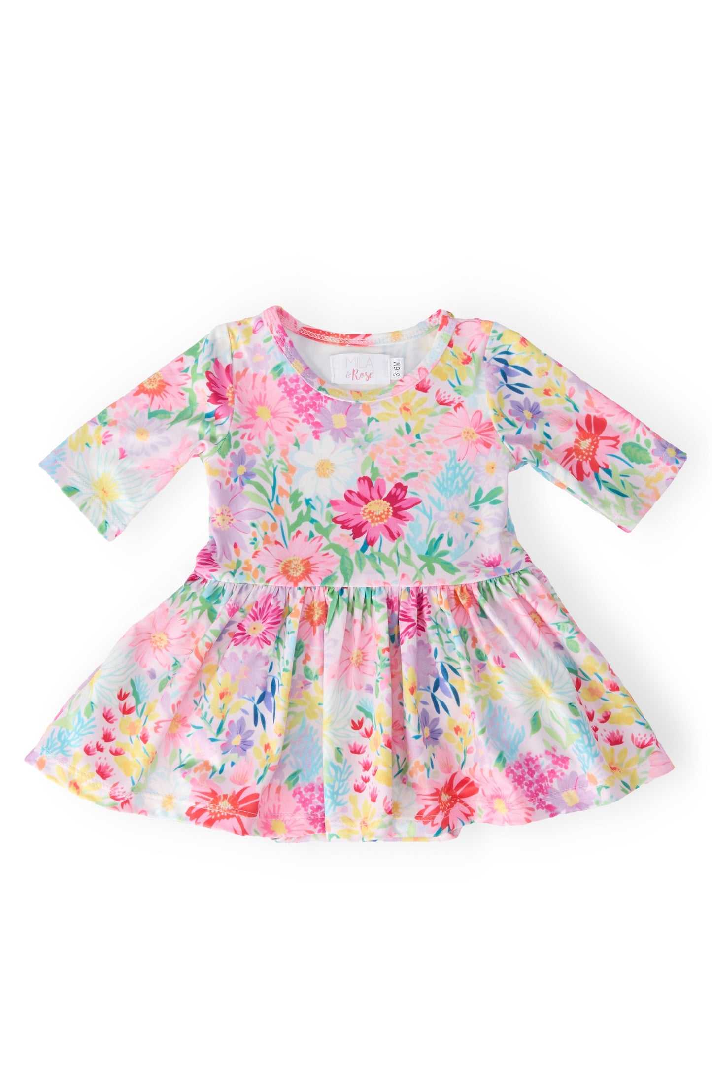 Field of Flowers 3/4 Twirl Bodysuit