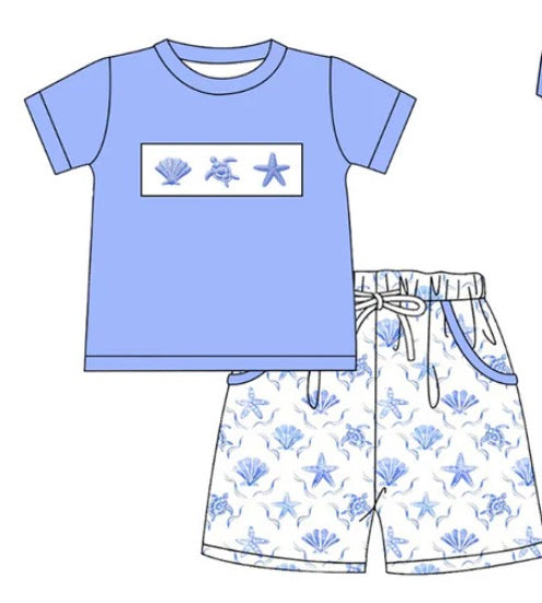 PO- Seaside Sweetheart Boys Shorts Set