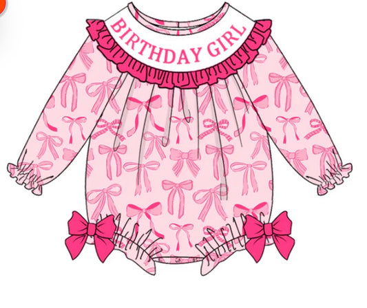 PO- Birthday Girl Pink Ribbon Bubble