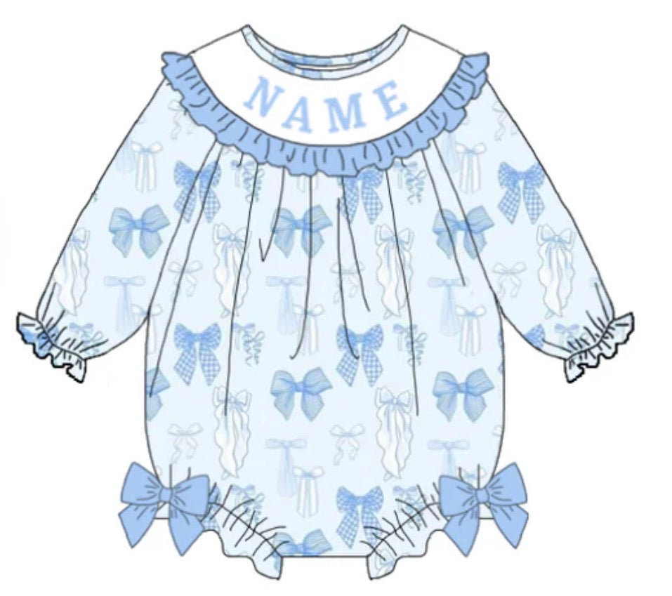 PO- CUSTOM BLUE BELLE BOW BUBBLE