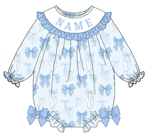 PO- CUSTOM BLUE BELLE BOW BUBBLE