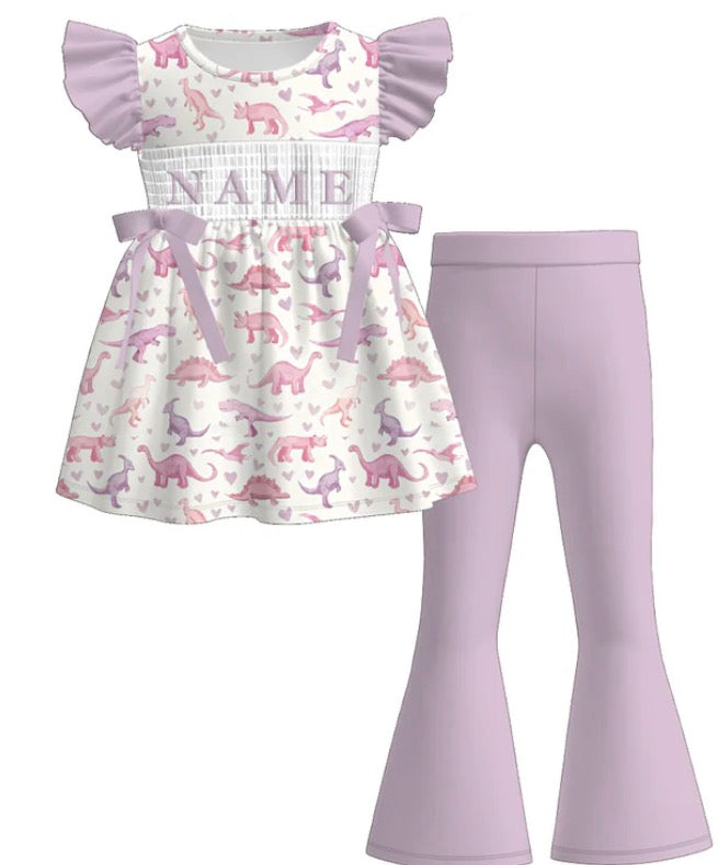 PO- CUSTOM Girls Dino Pants Set