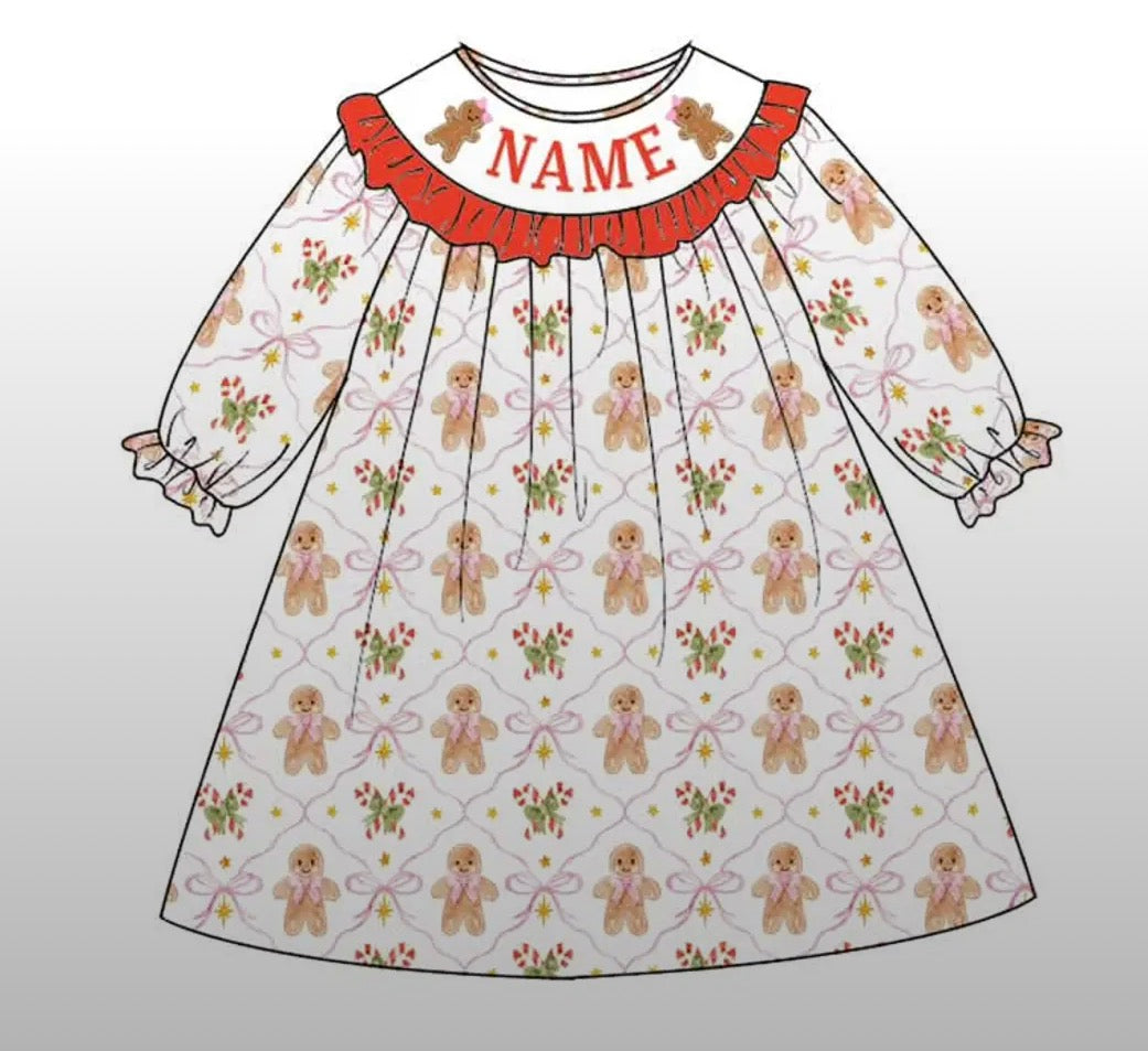 PO- CUSTOM Sugarplum Gingerbread Dress
