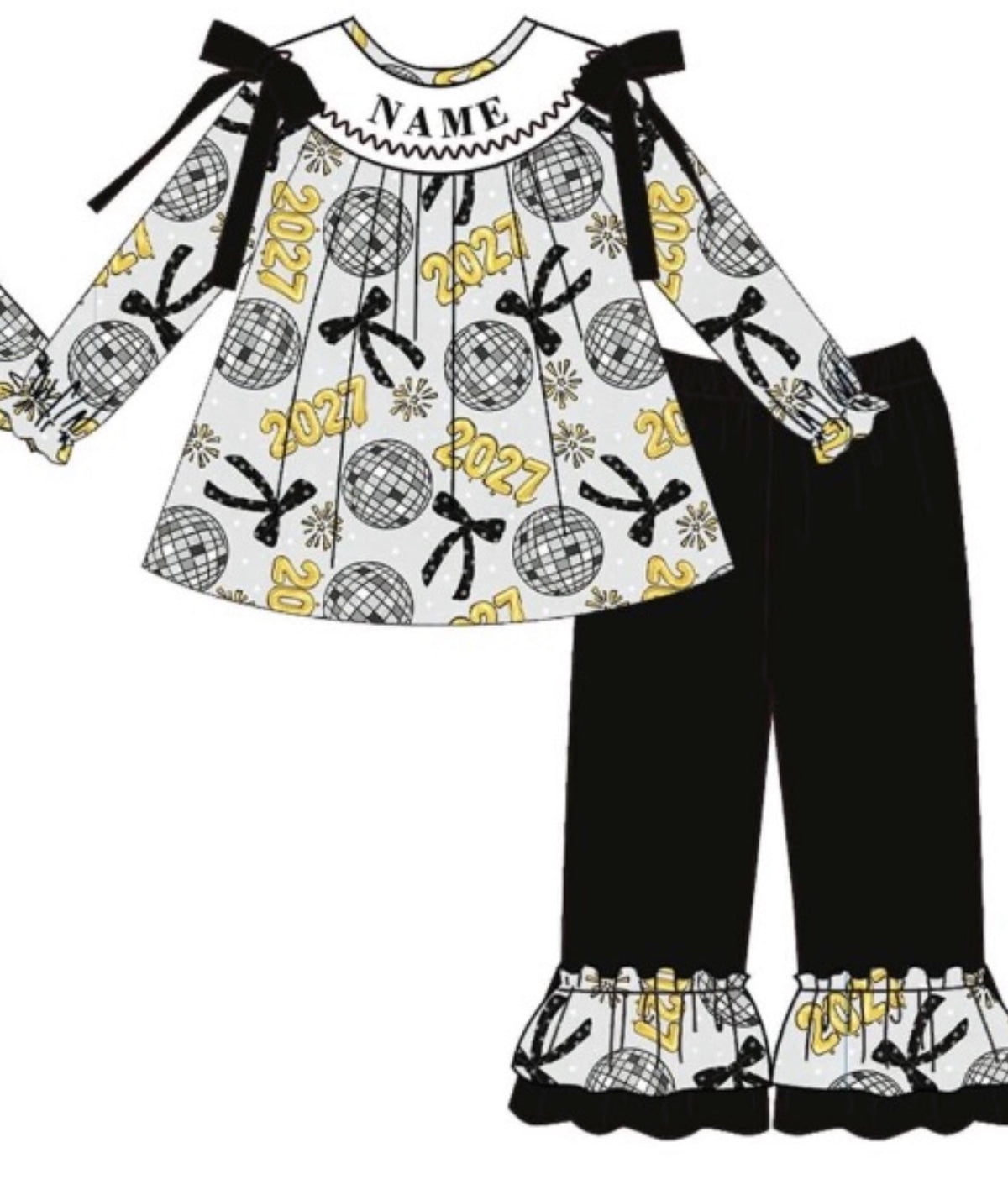PO- CUSTOM Midnight Sparkle 2027 Girls Pants Set